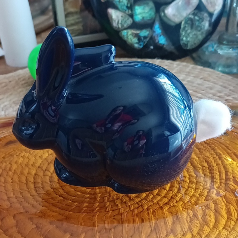 Vintage Cotton Ball Rabbit Dispenser Andre Richard Japan